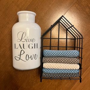 Counter Cloth Holder (Norwex) + Decorative Vase